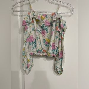 Cold shoulder kids super cute floral top